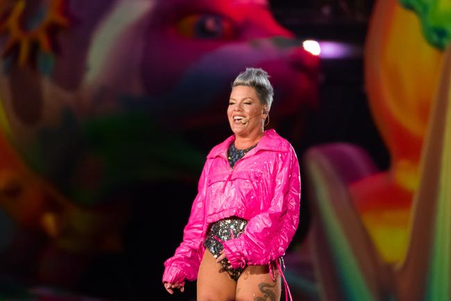 Pink performs as part of her Summer Carnival Tour at Tottenham Hotspur Stadium on June 15, 2024 in London.