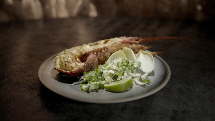 Crayfish with Vadouvan Butter.