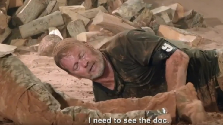 Craig McLachlan calls for a doctor on SAS Australia. 