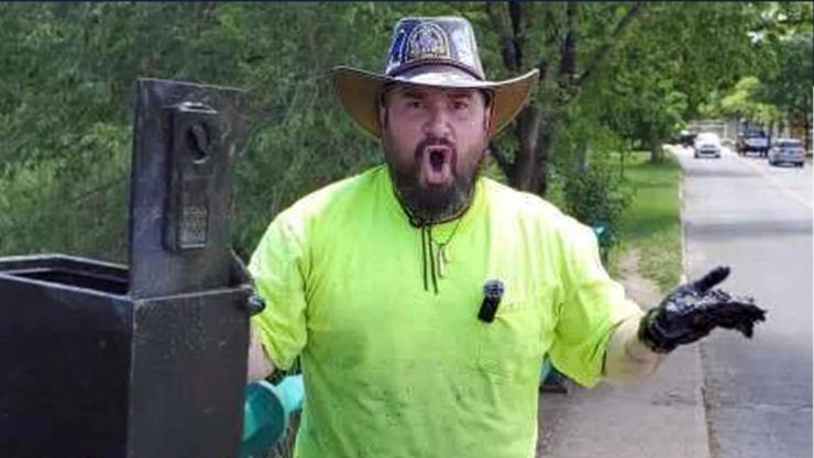 Magnet fisher James Kane reacts to the contents of a safe he pulled out of a lake in Flushing Meadows Corona Park, in the Queens borough of New York.