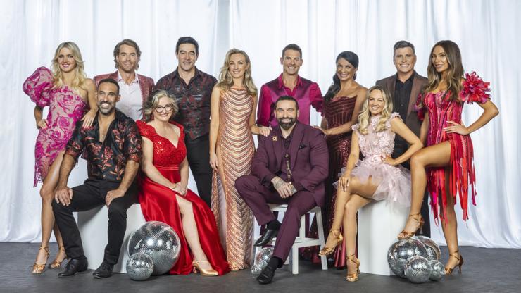 Front Row, sitting left to right: Adam Dovile, Julie Goodwin, Ant Middleton, Samantha Jade. Back Row, standing: Nikki Osbourne, Hayden Quinn, James Stewart, Lisa McCune, Ben Cousins, Nova Peris, Shane Crawford, Nadia Bartel. 